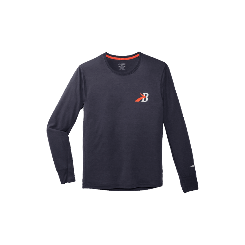 BROOKS Distance Graphic Long Sleeve Concrete-Brooks Heritage