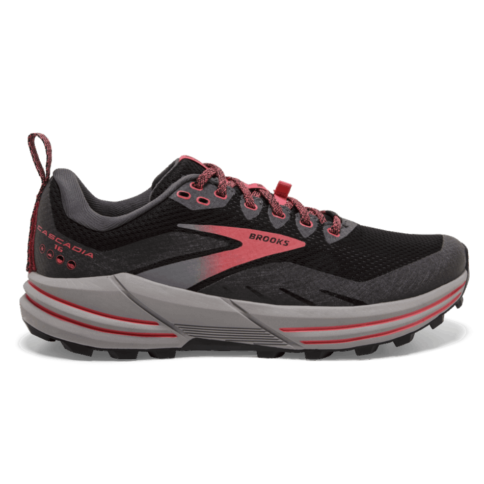 BROOKS Cascadia 16 GTX Black-Blackened Pearl-Coral