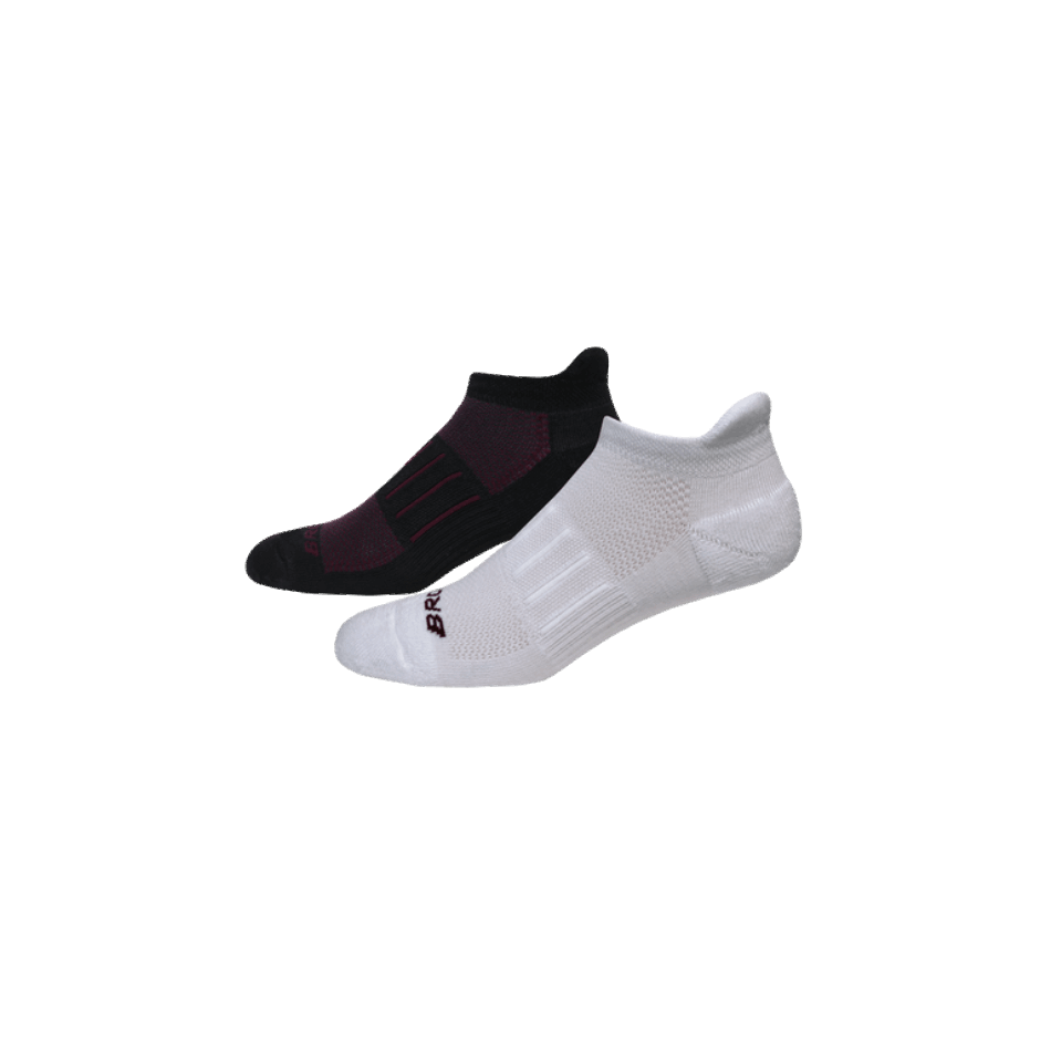 BROOKS Ghost Midweight 2-Pack White-Raisin& Black-Raisin
