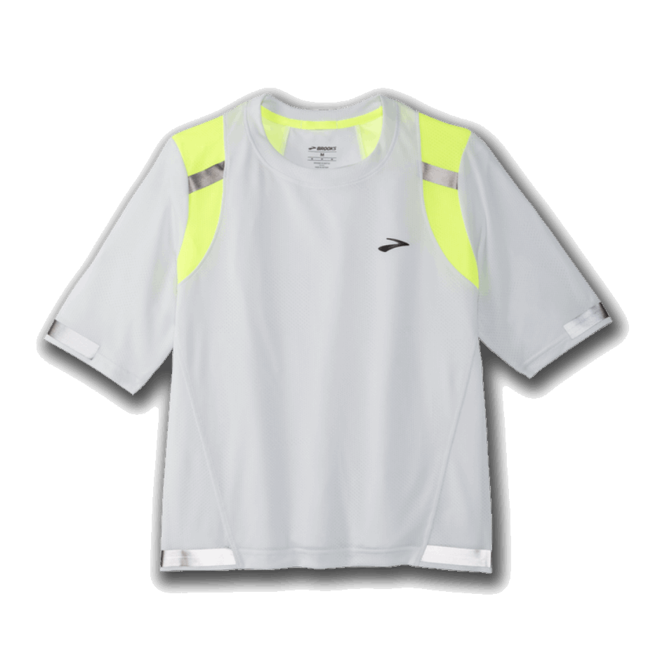 BROOKS Carbonite Short Sleeve Women Icy Grey-Nightlife Jacquard