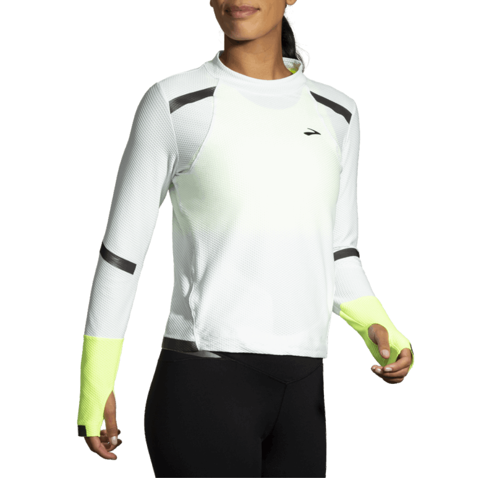 BROOKS Carbonite Long Sleeve Women Icy Grey-Nightlife