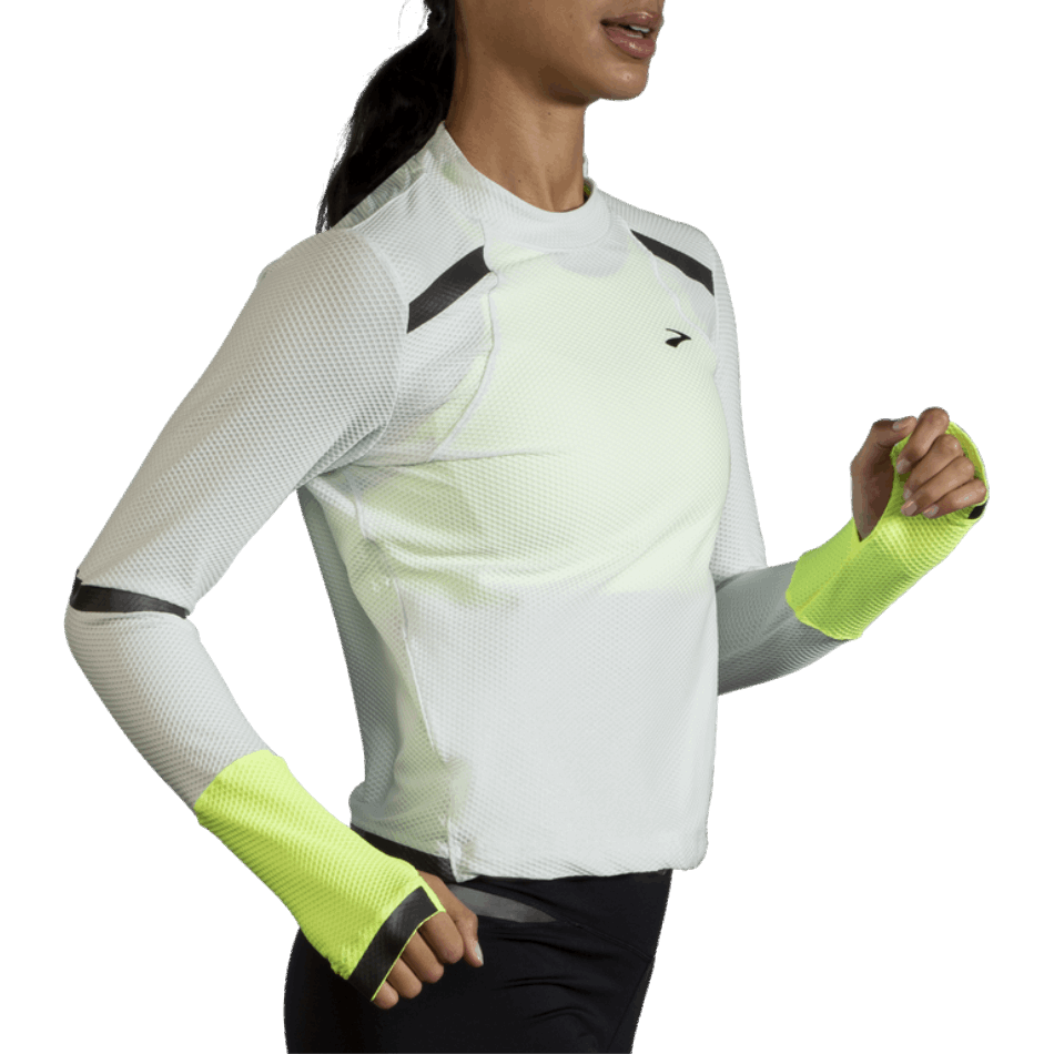 BROOKS Carbonite Long Sleeve Women Icy Grey-Nightlife