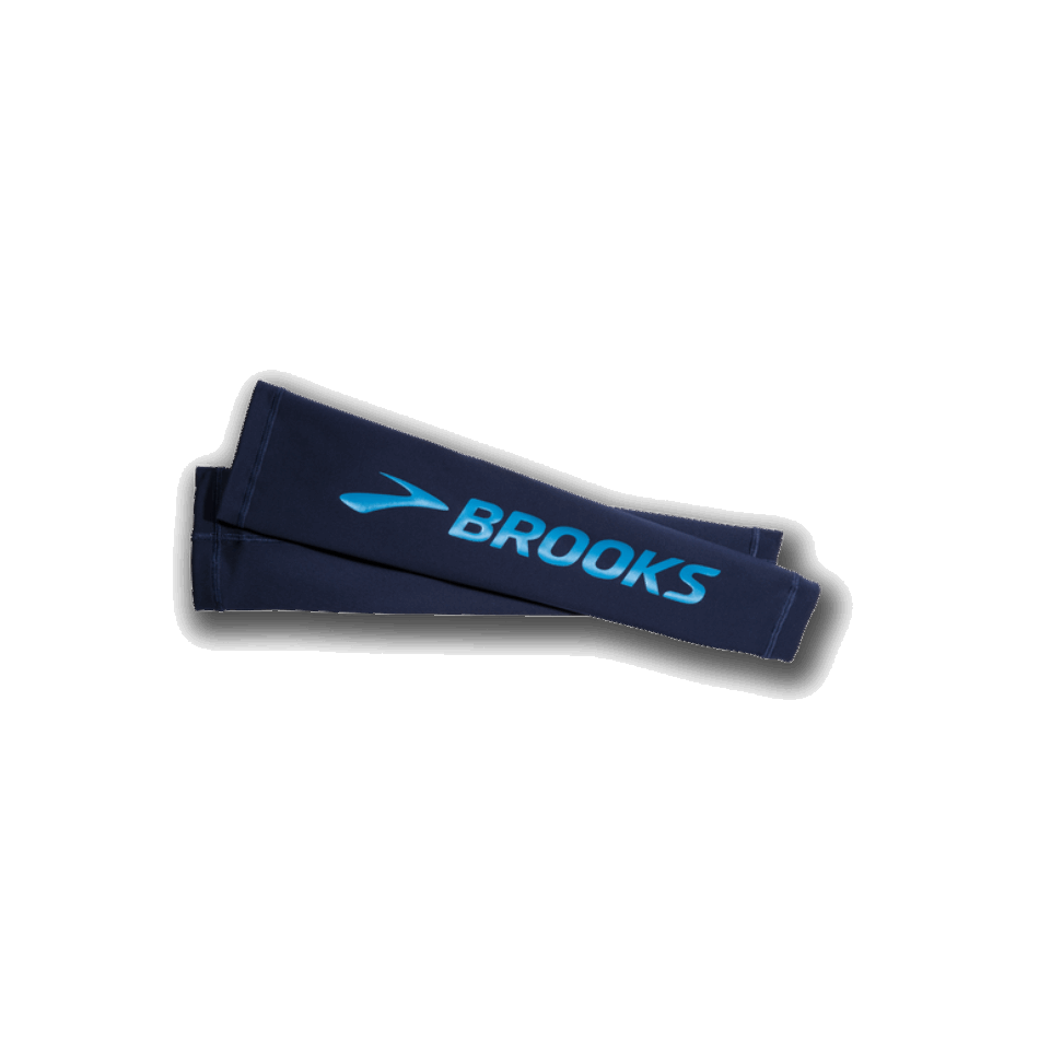 BROOKS Source Midweight Arm Warmer Navy-Electric Blue Brooks