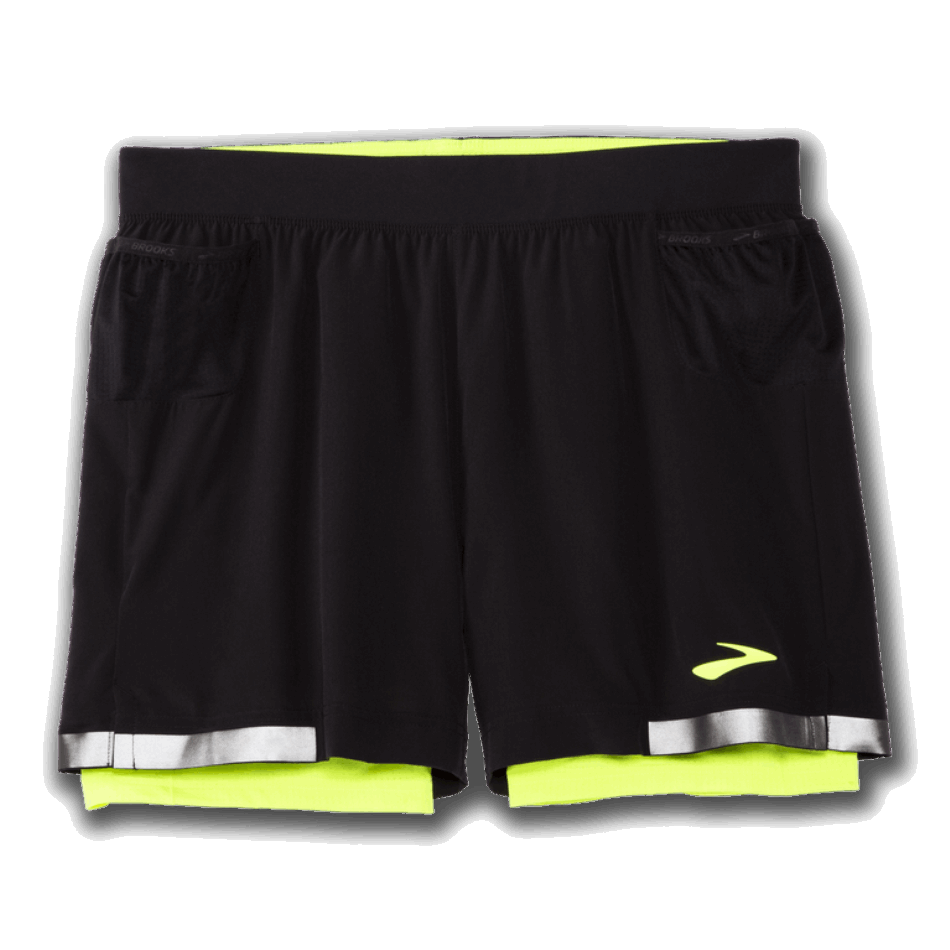 BROOKS Carbonite 5" 2-in-1 Short Black-Nightlife