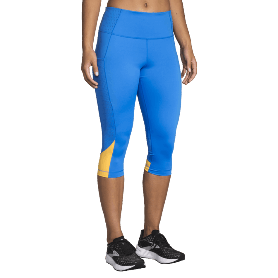 BROOKS Method 1/2 Crop Tight Blue Bolt-Saffron