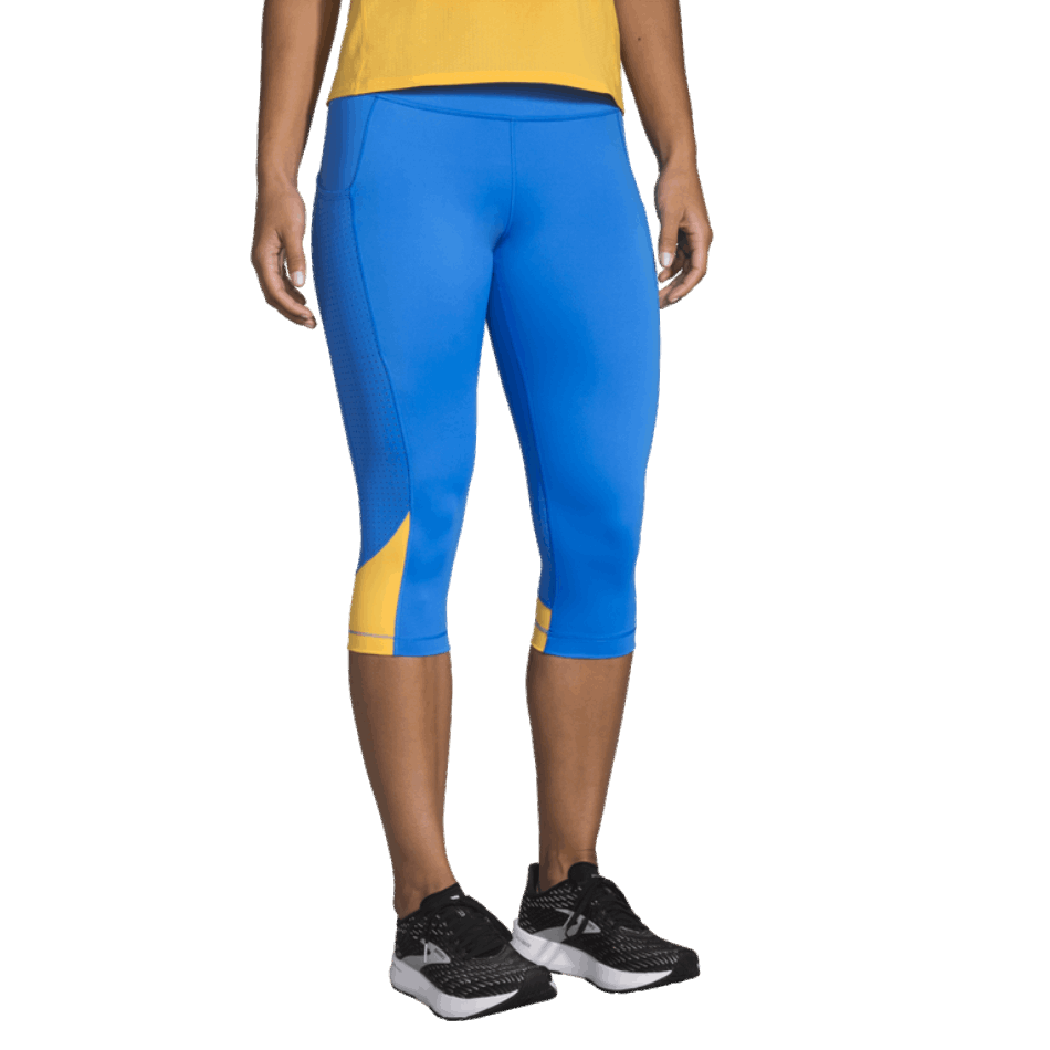 BROOKS Method 1/2 Crop Tight Blue Bolt-Saffron