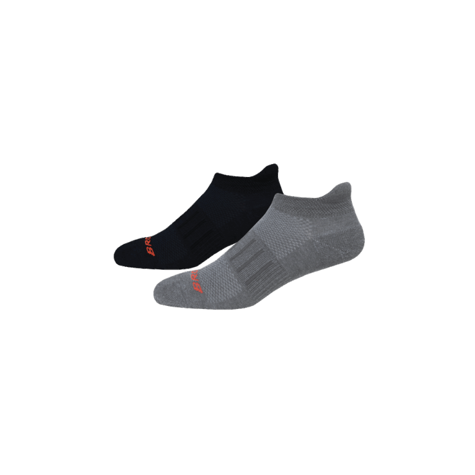 BROOKS Ghost Midweight 2-Pack Grey-Flame & Black-Flame