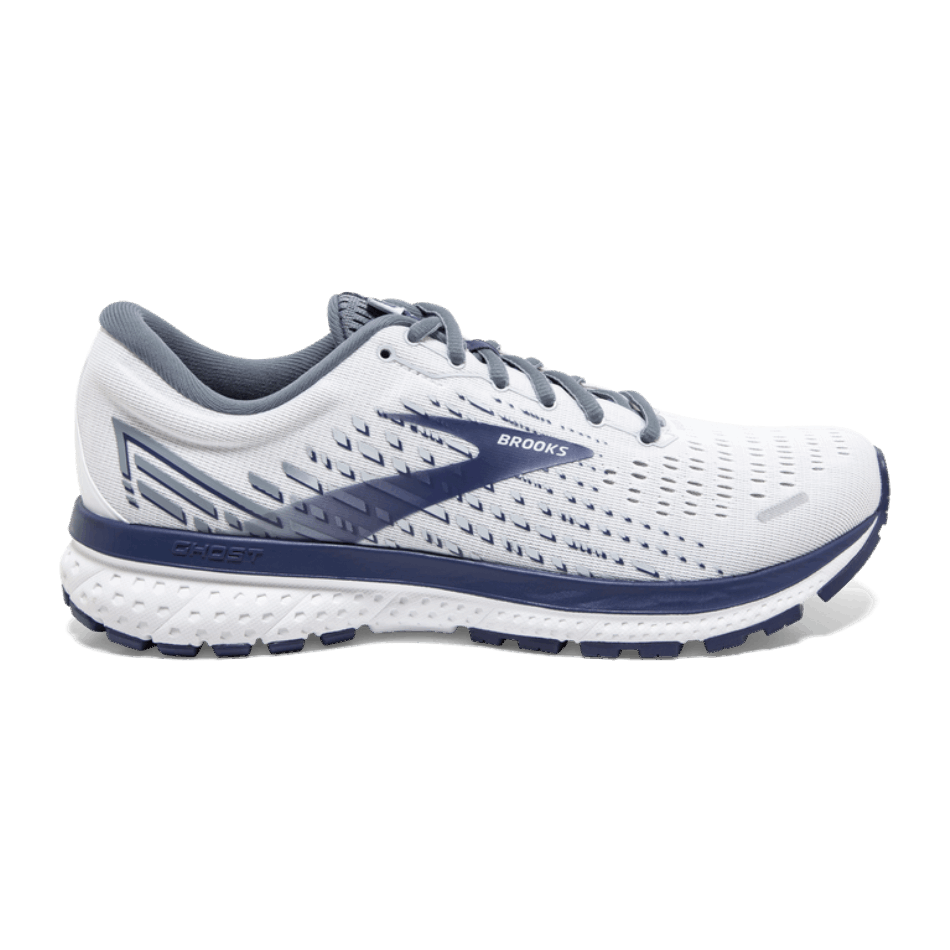 BROOKS Ghost 13 White-Grey-Deep Cobalt