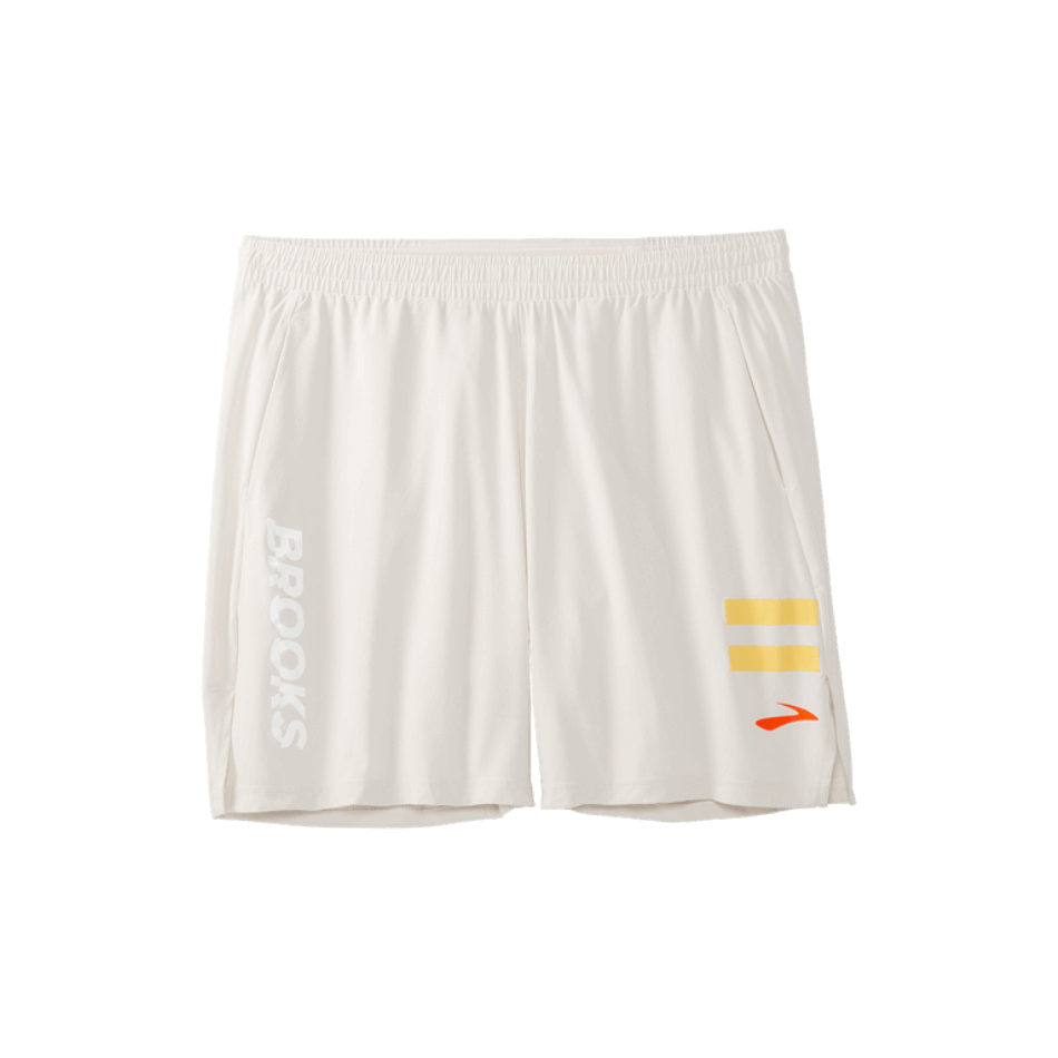 BROOKS Run Within 7" Linerless Short Sand-Sprinter Stripe