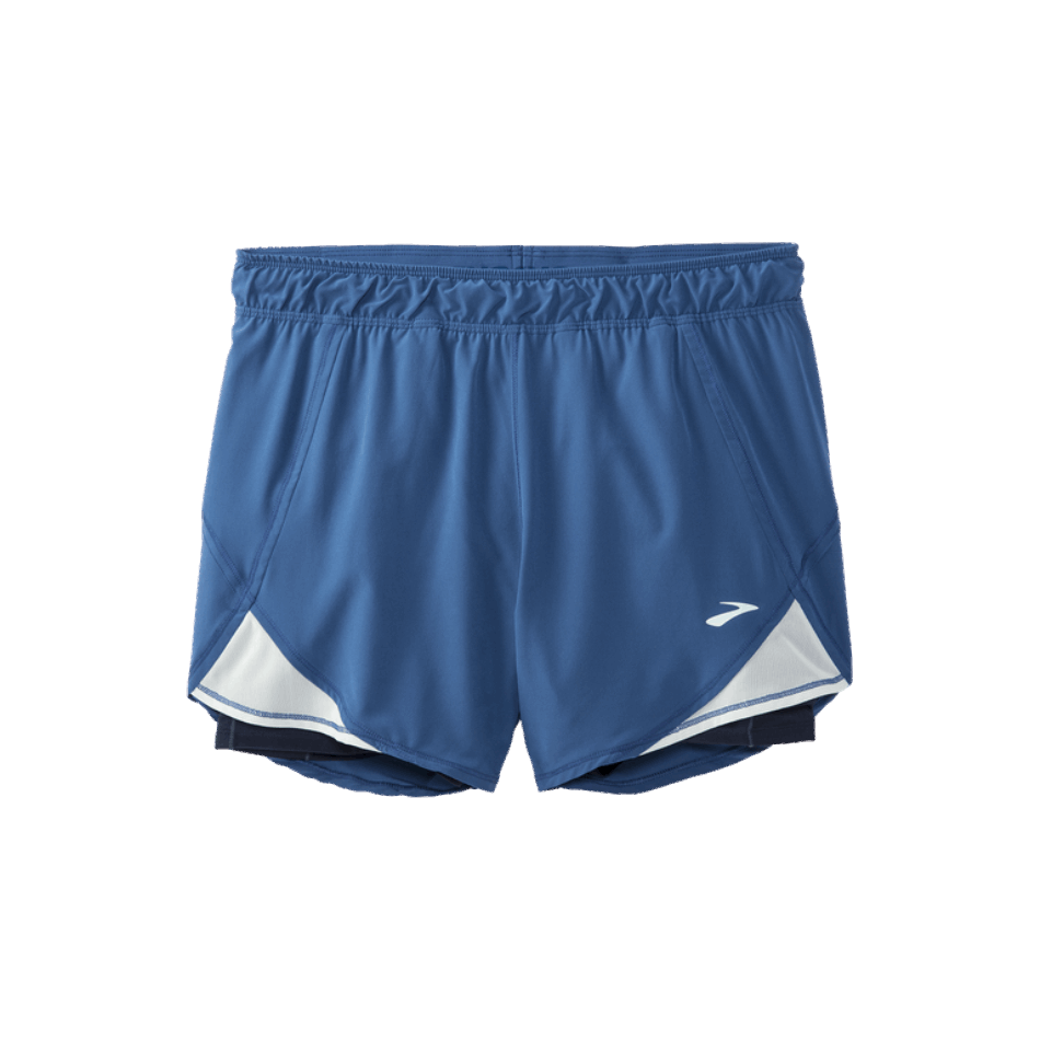 BROOKS Chaser 5" 2-in-1 Short Blue Ash-Ice Blue-Navy