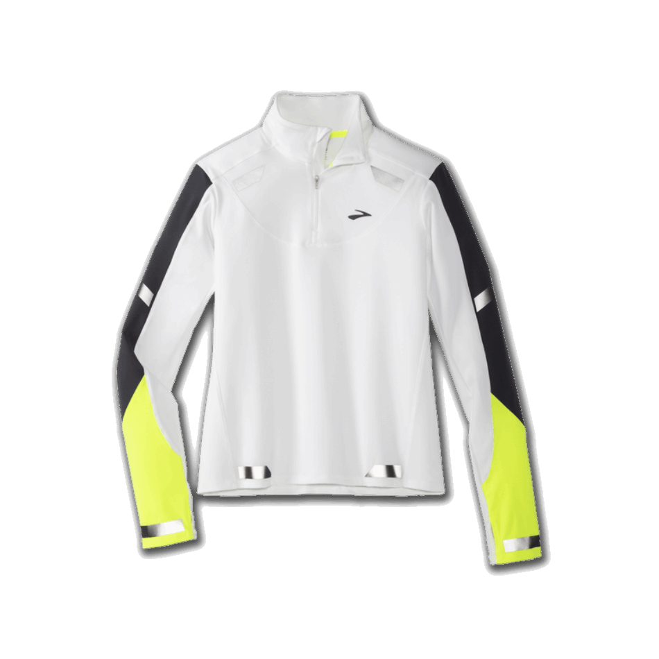 BROOKS Run Visible 1/2 Zip White-Asphalt-Nightlife