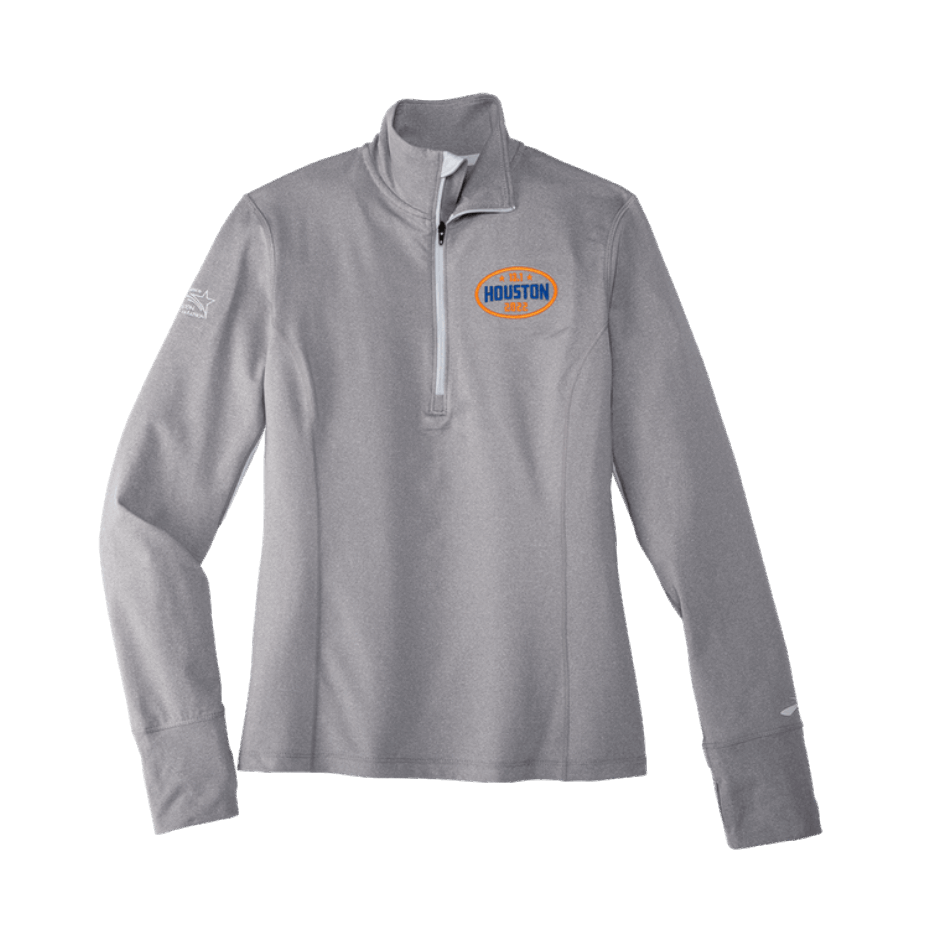 BROOKS Houston22 Dash 1/2 Zip Heather Ash-13.1 Houston Women