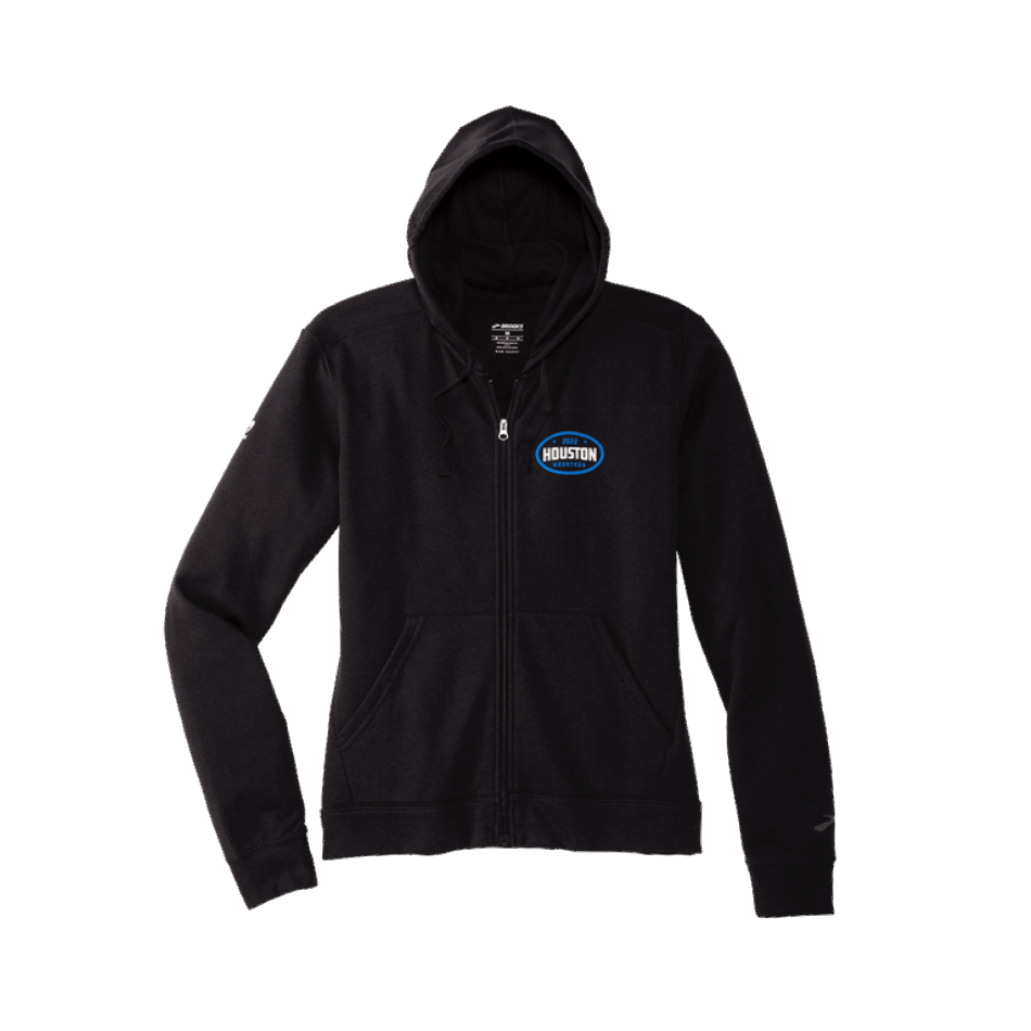 BROOKS Houston22 Full Zip Hoodie 2.0 Heather Black-26.2 Houston