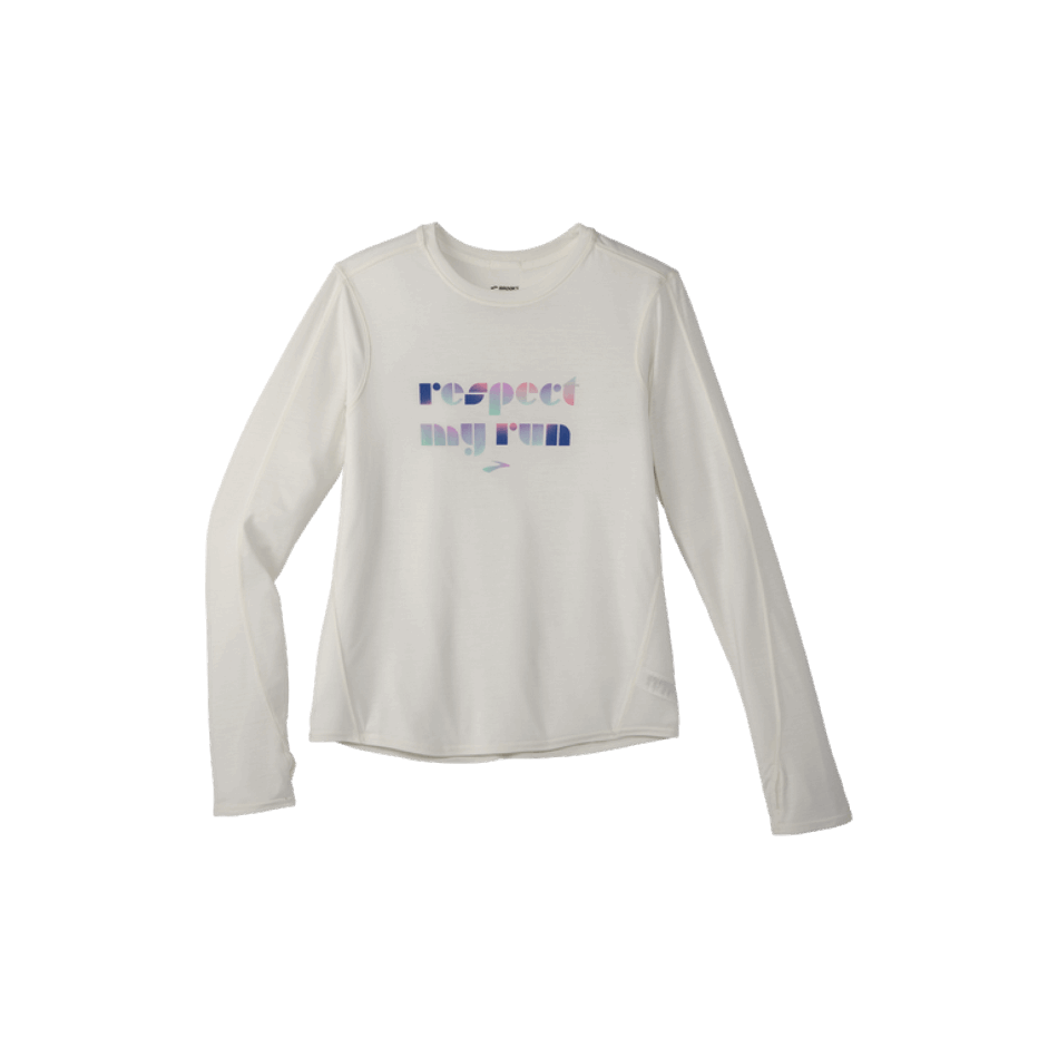 BROOKS Empower Her Distance Graphic Long Sleeve Blue Ash-Respect My Run