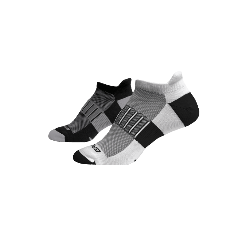 BROOKS Ghost Midweight 2-Pack Black-Oxford & White
