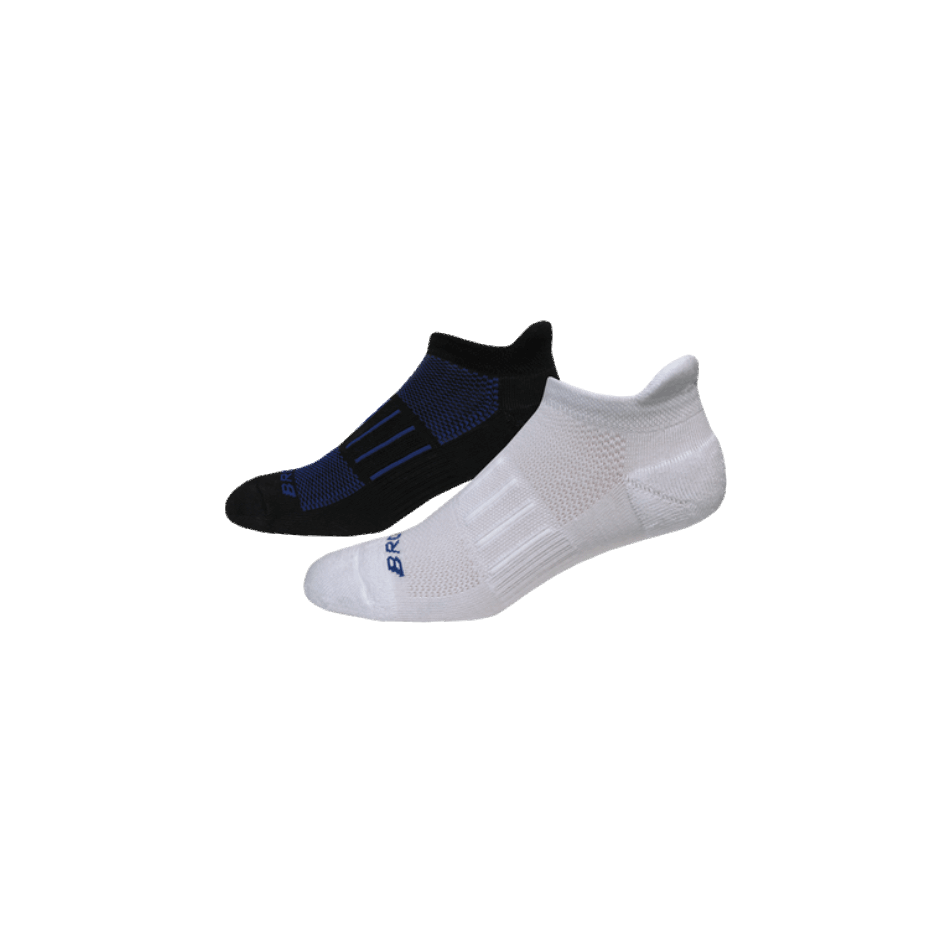 BROOKS Ghost Midweight 2-Pack White-Blue & Black-Blue