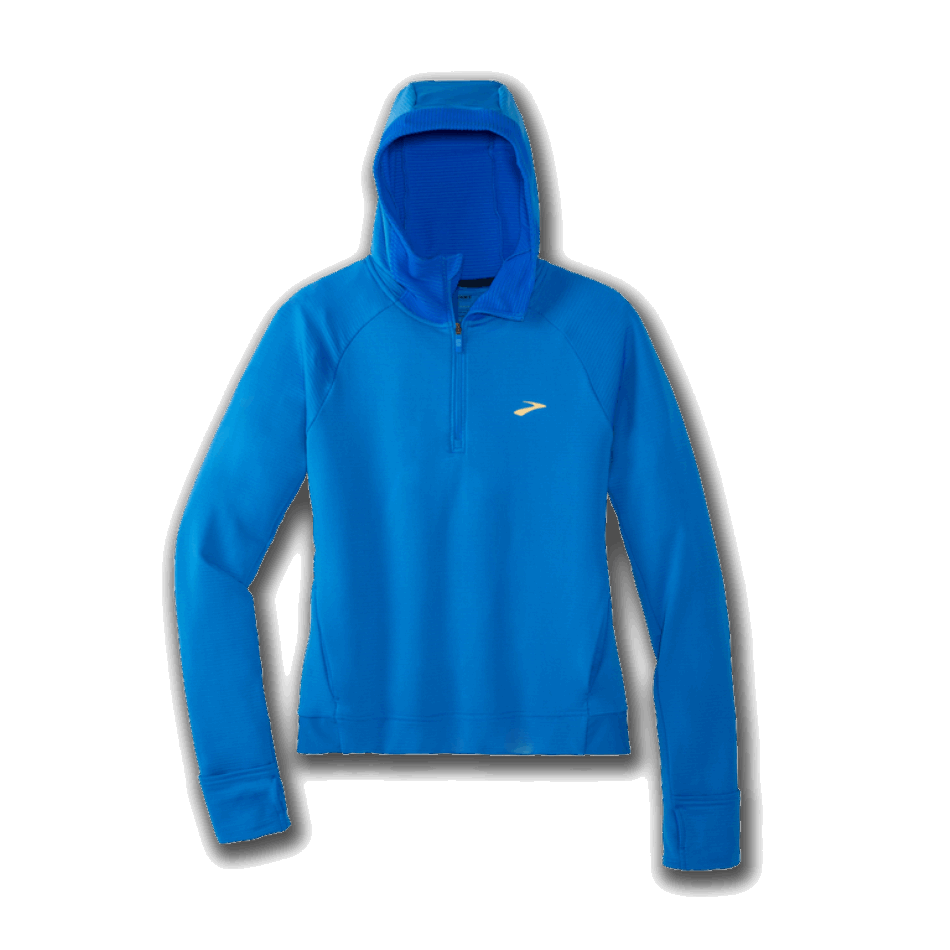 BROOKS Notch Thermal Hoodie Blue Bolt