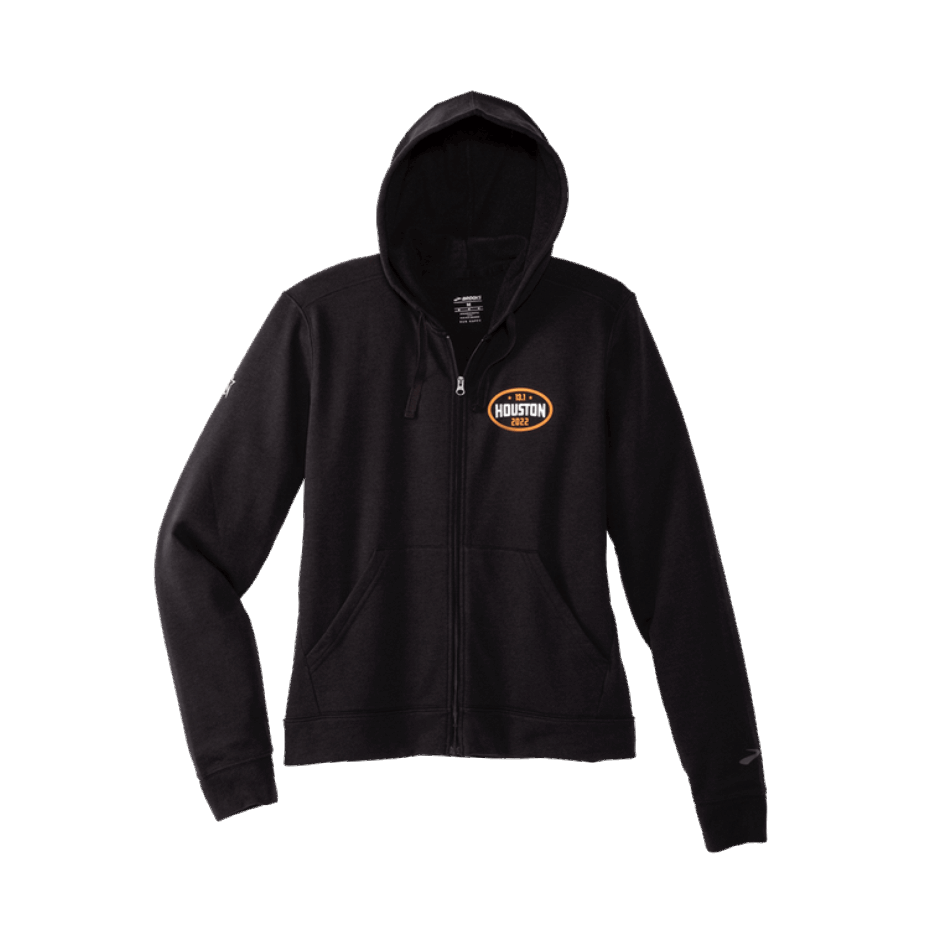 BROOKS Houston22 Full Zip Hoodie 2.0 Heather Black-13.1 Houston Women