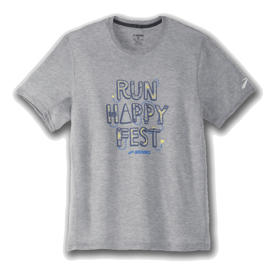 BROOKS RHF Distance Graphic SS Heather Ash