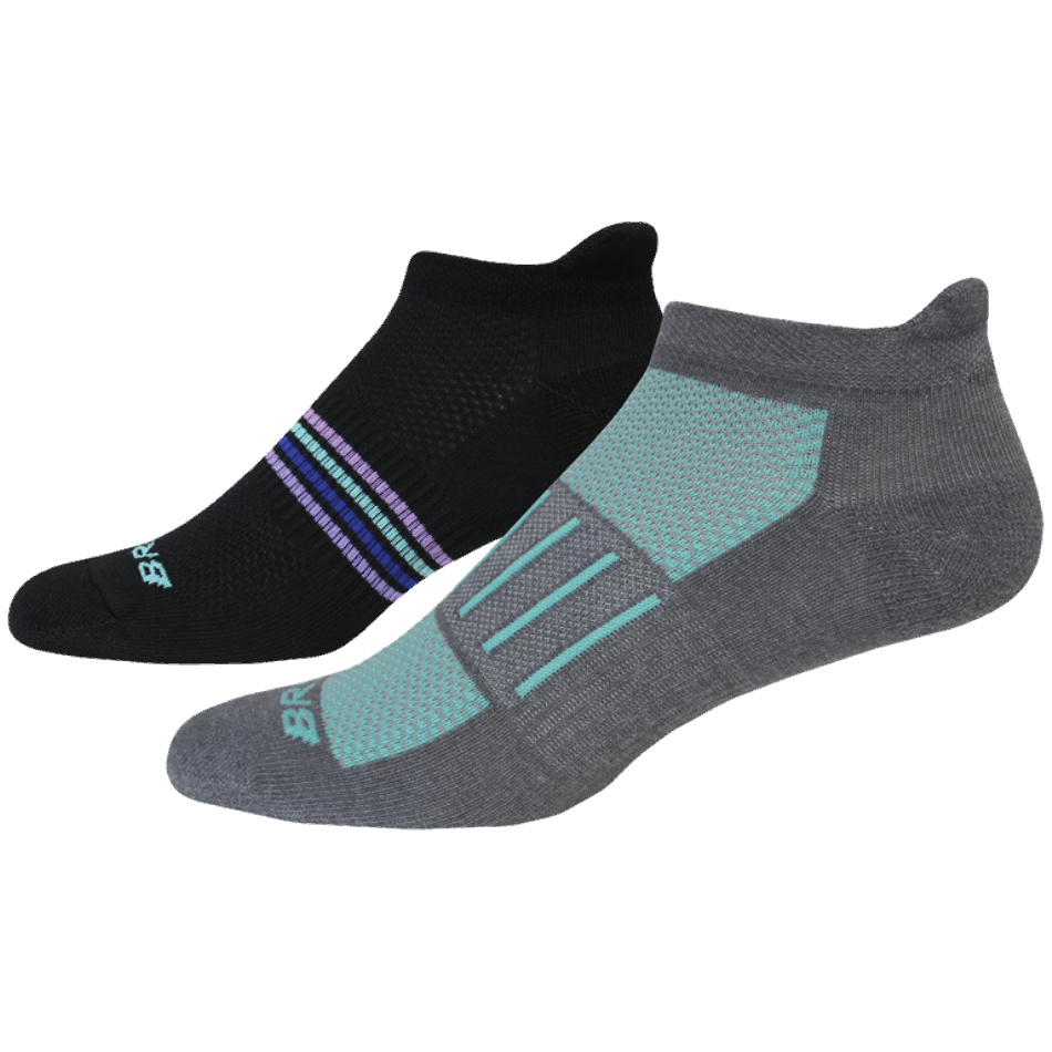 BROOKS Ghost Midweight 2-Pack IWD Grey-Mint & Black-Mint