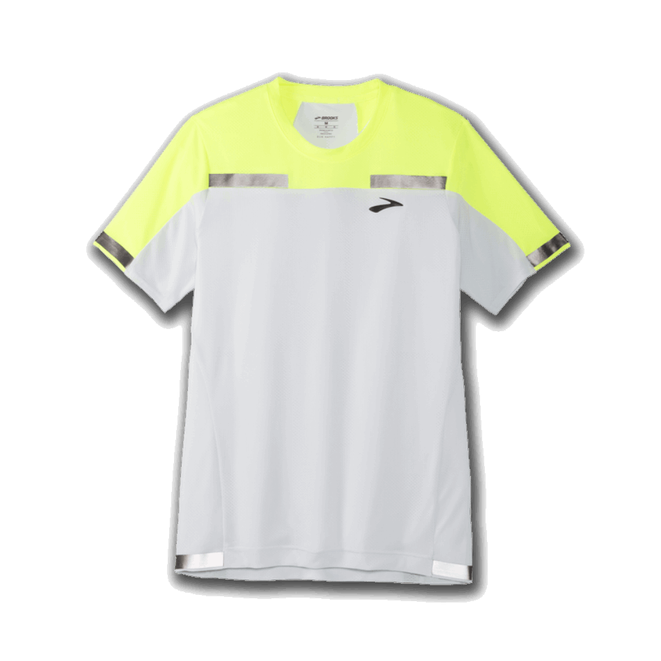 BROOKS Carbonite Short Sleeve Icy Grey-Nightlife Jacquard
