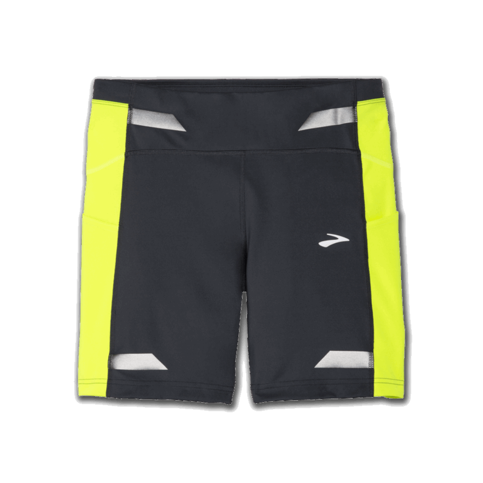 BROOKS Run Visible 6" Short Tight Asphalt-Nightlife
